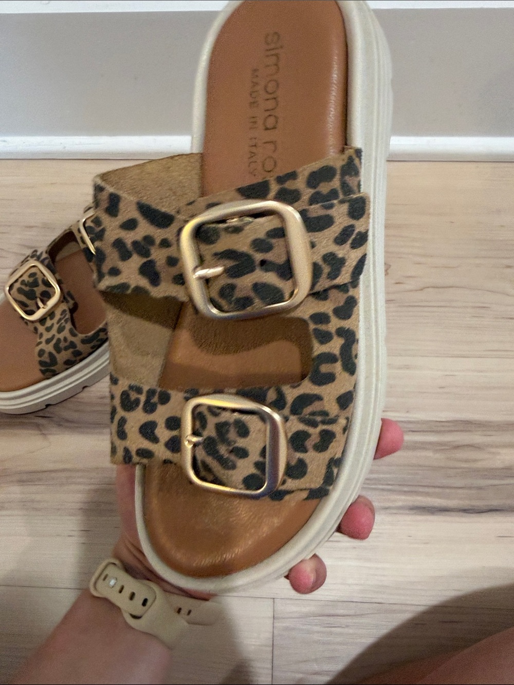 Leopard Print Platform Sandals - Picture 5 of 9